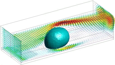 droplet in flow channel